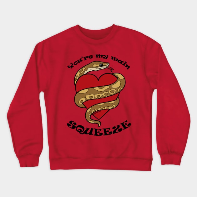 Main Squeeze Valentine Snek Crewneck Sweatshirt by HonuHoney